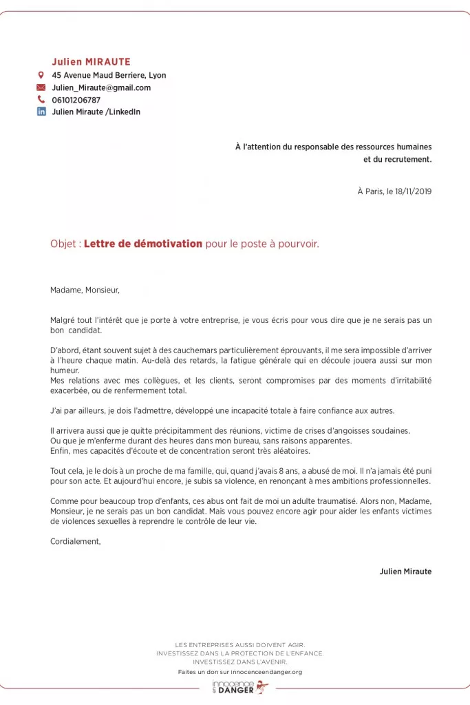 La Lettre de Démotivation