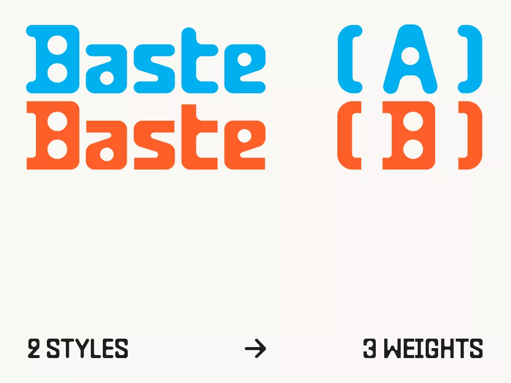 Baste A & B - typographie