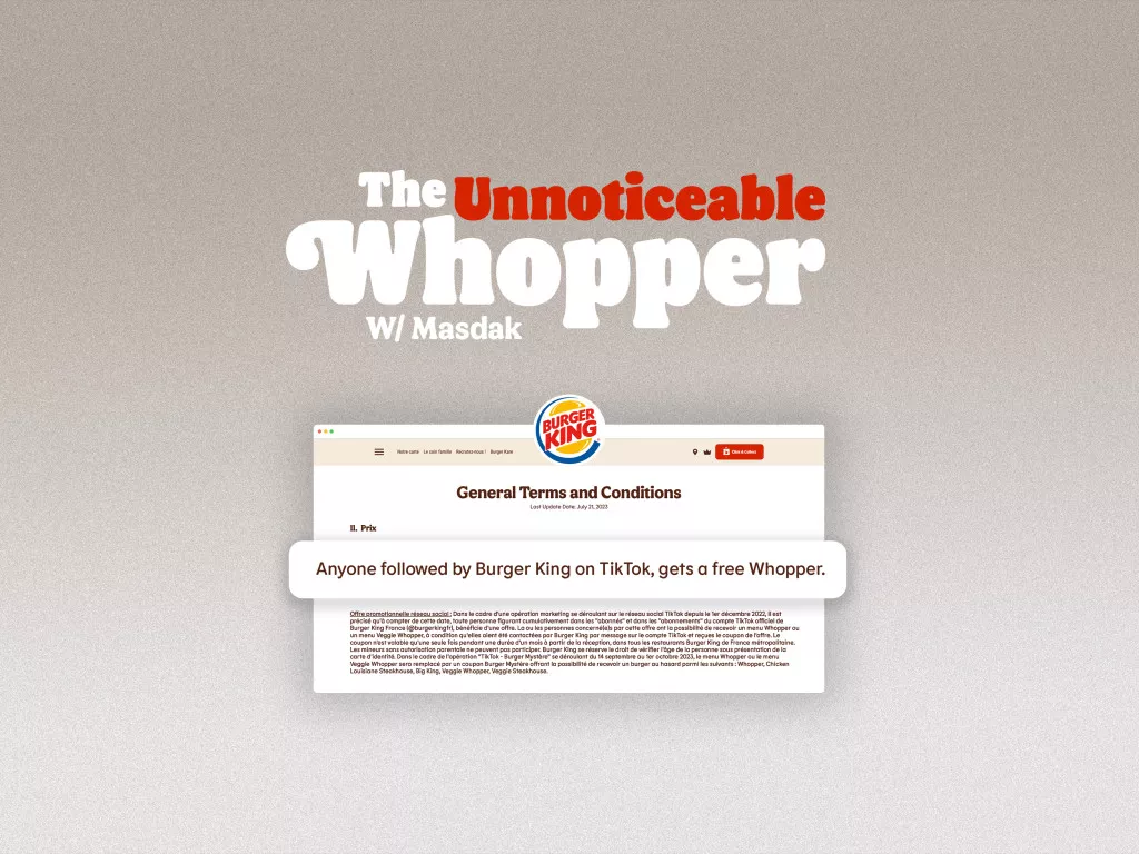 UNNOTICEABLE WHOPPER